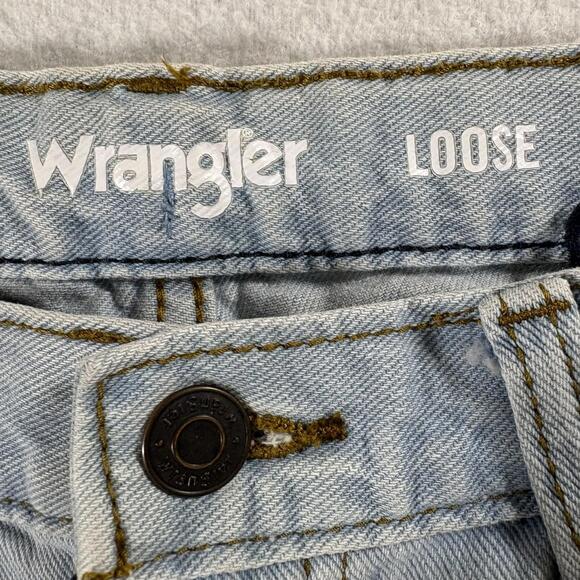 Wrangler Vintage Loose Fit Light Wash Jeans Youth 10 Husky 90s Denim Street Wear - Picture 4 of 9